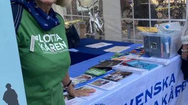 Hälsingborgs Lottakår på plats på Beredskapsdagen 21 september 2024. Kårordförande Solveig Aplander Rosencrantz.En härligt solig höstdag och mycket folk som ville veta mer om vårt civilförsvar.