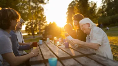 Fika utomhus 